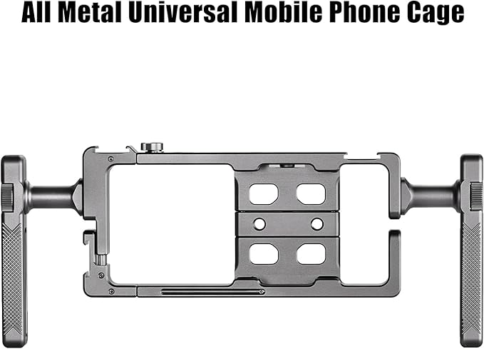SUNWAYFOTO PCR-01 Smartphone Cage Universal Phone Video Rig Kit with Handle, Phone Stabilizer for Video Recording Cell Phone Filming Accessories