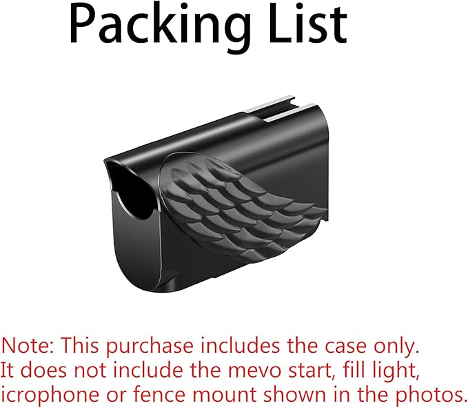 Protective Clam Cover Weatherproof for Mevo Start, Mevo Camera Shade Case with Cold Shoe Interface for Softball, Tennis, Baseball, Net/Chain Link, Mevo Camera Accessories, Not Included Camera Mevo