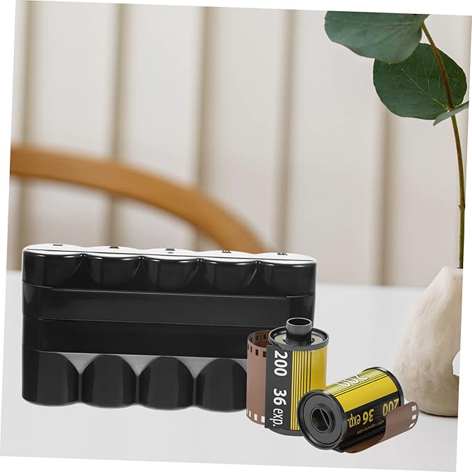 POPETPOP Film Canisters Storage Box Compact Hard Plastic Case for Shock Absorbing Holder for Safe Film Organization for Photography Enthusiasts and Travel