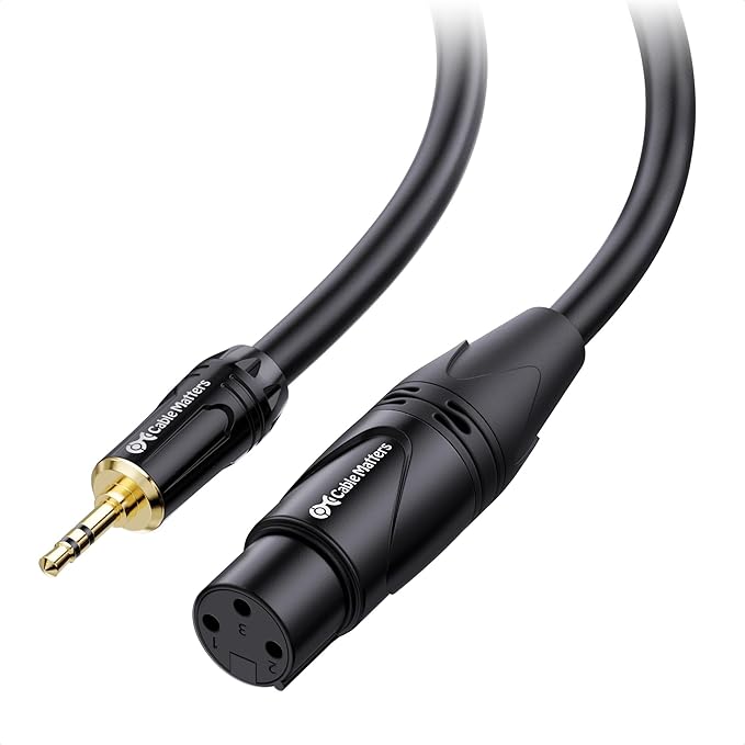 Cable Matters Unbalanced Long 3.5mm to XLR Cable - 15ft, Male to Female, 1/8 Inch to XLR Cable