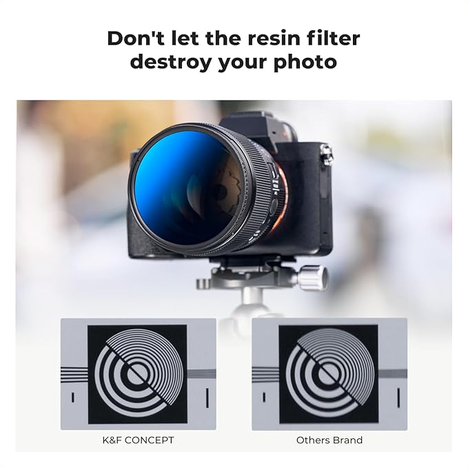 K&F Concept 58mm UV/CPL/ND Lens Filter Kit (3 Pieces)-18 Multi-Layer Coatings, UV Filter + Polarizer Filter + Neutral Density Filter (ND4) + Cleaning Cloth+ Filter Pouch for Camera Lens (K-Series)
