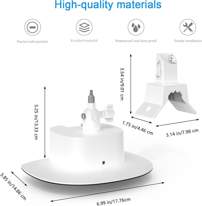 Koroao Waterproof Outdoor Sun Rain Shade Shield Cover with Adjustable Corner Mount Bracket for eufy Security 4G LTE Cam S330 Camera,ABS Material All-Round Camera Protective Case (Corner Mount Bracket)