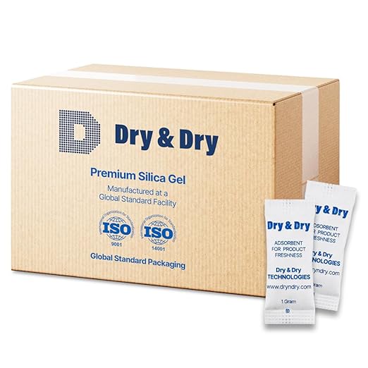 Dry & Dry 1 Gram[10000 Packets] Food & Pharmaceutical Safe Silica Gel Packs Desiccants - Rechargeable Tyvek® Silica Gel Packets, Moisture Absorbers, Desiccants Packets, Silica Gel