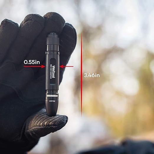 Weltool M6-Mini LED Cap Flashlight Ultra-Compact, 3000K Warm White EDC Pocket Light with Clip No-Glare Even Beam- High Color Rendering of 85% - Perfect Pen Light - for Inspection Reading by AAA Cell