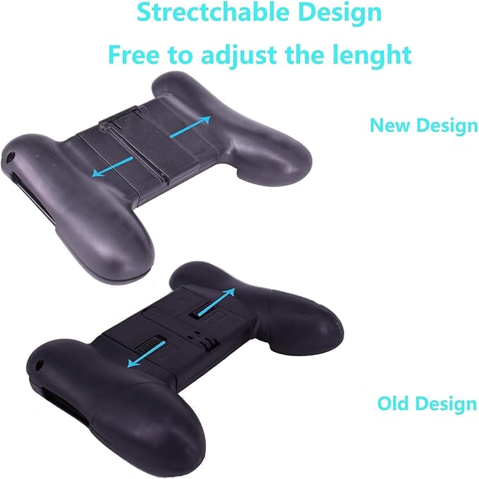 2pcs Game Clutch Universal Grip Adjustable Phones Mobile Controller Phone Game Grip Case Ergonomic Design Game Grip Handle Controller Stand Holder Joypad for iPhone 12/13/14 Pro Max/ Galaxy S22/23