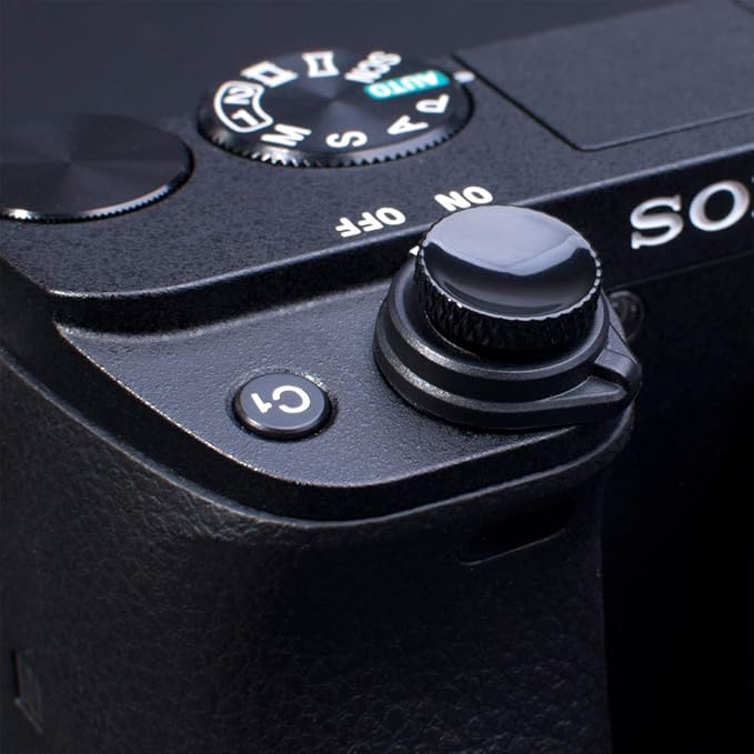 Camera Soft Release Shutter Button Cap for GFX 50S 50R X-H1 X-T1 X-T200 X-T100 XF10 X-A7 X-A5 X-A20 X70 Flat Surface Cameras Shutter Button Black(2 Pack)
