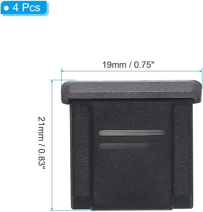 PATIKIL 19mm Universal Camera Hot Shoe Cover, 4 Pcs Hot Shoe Cap Protector for Nikon for Fujifilm for Pentax DSLR/SLR Camera, Black