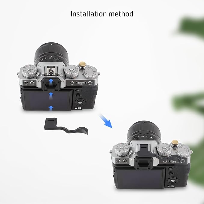 Haoge Thumb Up Rest Hand Grip for Fujifilm XT5 (Black for Fuji X-T5)