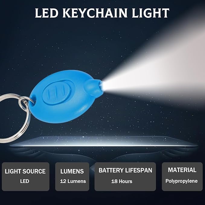 16Pcs LED Keychain Flashlight White Light Mini Keychain Light Ultra Bright Tiny Flashlight, Micro Pocket Portable Key Light for Emergency Lighting
