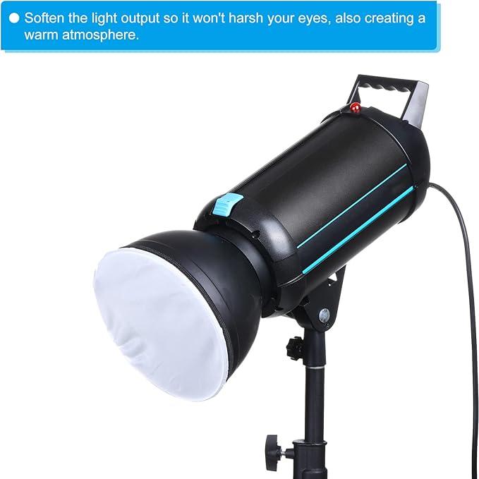 PATIKIL 7" 18cm Soft Diffuser Lamp Cover, 2 Pack Cloth Diffuser Strobe Reflector Lamp Sock for Flash Light Beauty Dish Photography Studio, White