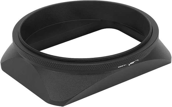 Haoge 77mm Square Metal Screw-in Mount Lens Hood Shade with Cap for 77mm Canon Nikon Sony Leica Leitz Carl Zeiss Voigtlander Nikkor Panasonic Fujifilm Olympus Lens and Other 77mm Filter Thread Lens