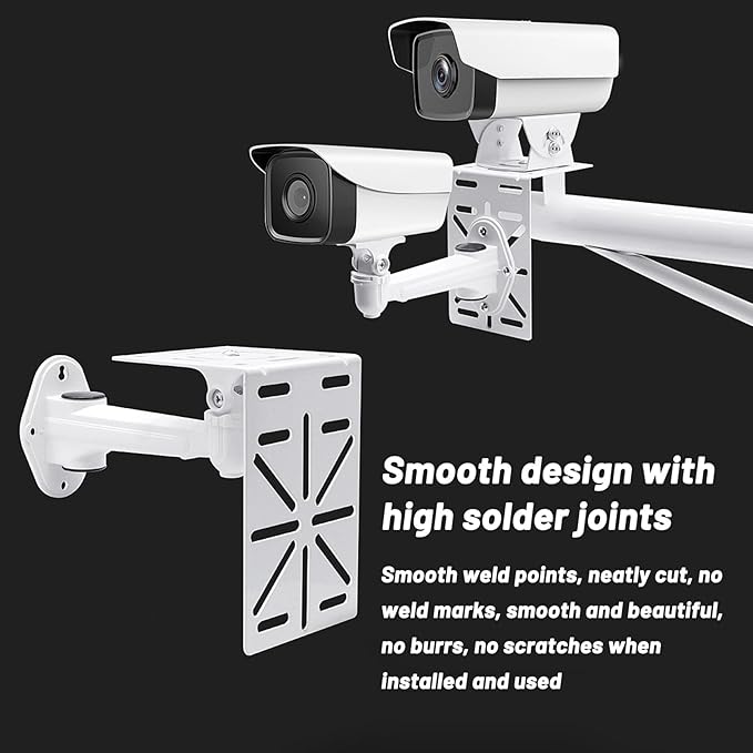 CCTV Mount Bracket, L-Shape Security Mount Plate, Universal Wall Ceiling Mounting Brackets for PTZ and Dome Cameras