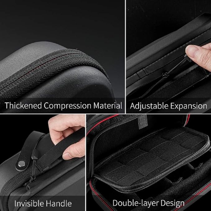 TELESIN Large Carry Case Carrying Travel Bag for GoPro Max Hero 13 12 11 10 9 8 7 6 5 DJI Action 3 4 5 Osmo Pocket 3 Insta360 X3 X4 X5 Go3 Ace Pro AKASO Battery Charger Strap Mount Accessories