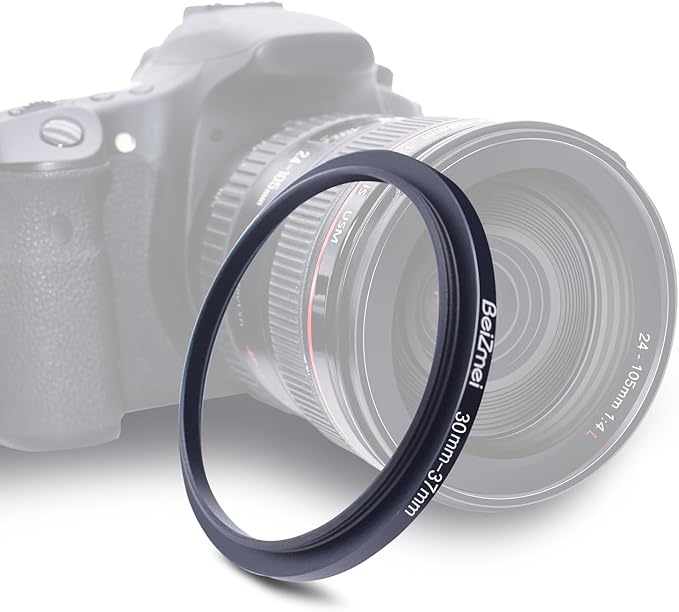 30mm to 37mm Camera Filters Ring,Filters Ring Compatiable All Brands Ø30mm Lens to Ø37mm UV ND CPL Camera Filter Accessory.Made of CNC