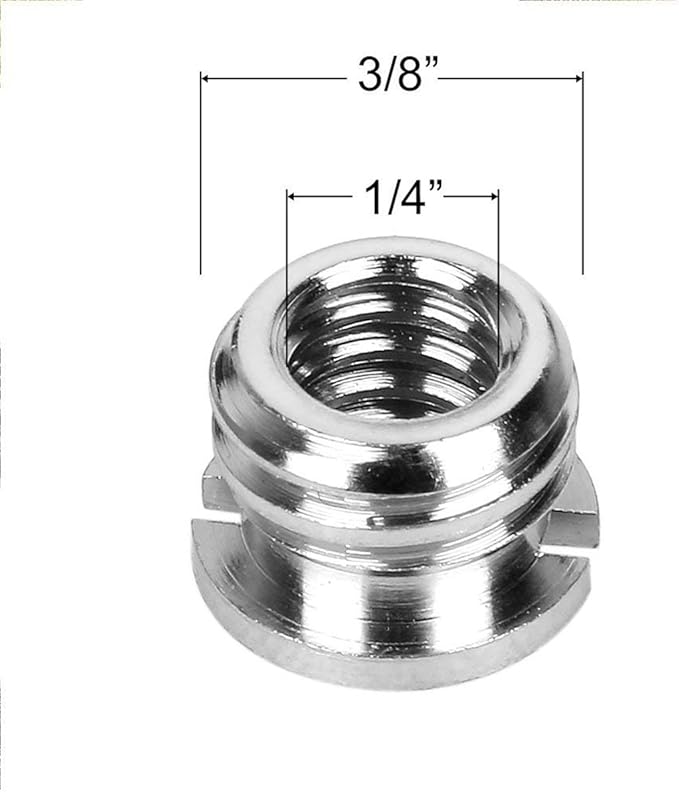 Camera 1/4"-20 to 3/8"-16 Reducer Bushing Convert Screw Adapter for Monopod, Tripod, Ballhead, Stand and Video Light DSLR SLR (10 Pack)