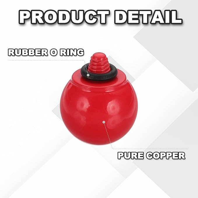 PATIKIL Camera Shutter Button, 10mm Ball Shape Shutter Release Button Pure Copper Camera Buttons for Fujifilm XT5 XT30 XT20 XT4 XE2 XE4, Red
