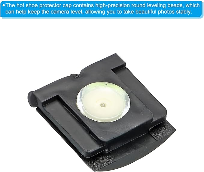 PATIKIL Camera Level Hot Shoe Cover, 8 Pack Hot Shoe Bubble Level Cap Hot Shoe Protector Suitable for Nikon for Fujifilm for Pentax DSLR/SLR Camera, Black