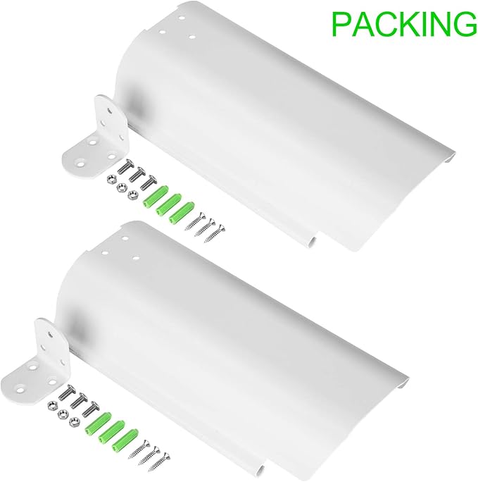 2 Pack Universal Sun Rain Shade Camera Cover Shield,Protective Roof for Outdoor Dome, Bullet Cameras,for Blink,Eufy,Arlo,WyzeCam,Nest,Ring,SimpliSafe,Kasa,Aluminum Alloy Material-White