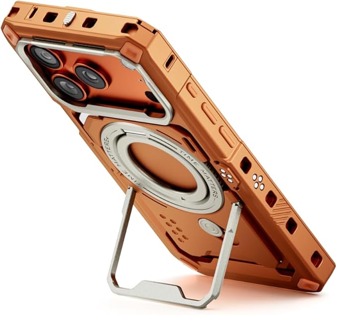 Tilta Khronos Case Compatible with iPhone 17 Pro - Orange | Snap in Design | Locking Clamp for Secure Mounting | Passthrough Power | Works with Focus Handles, Cooling Modules, Filters