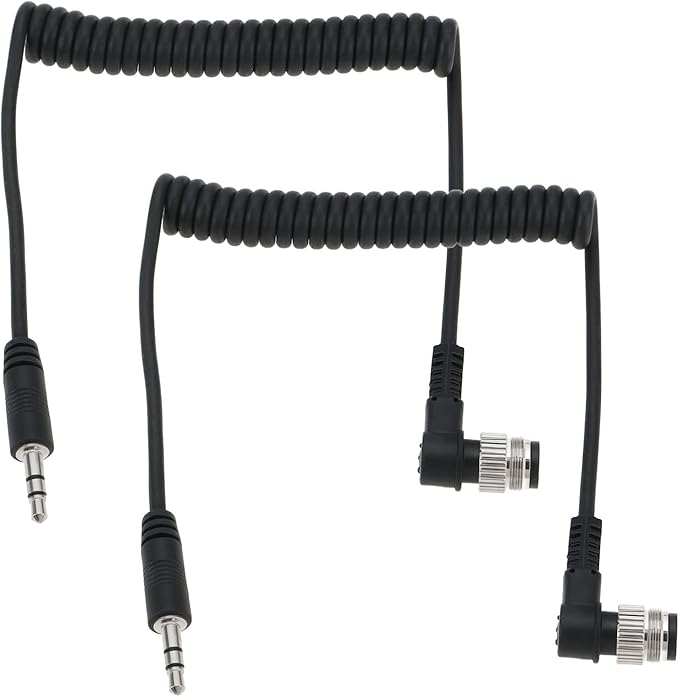 eMagTech 2PCS 3.5mm to N1 Camera Shutter Release Cable Compatible with MC-30 Compatible with Nikon Series Extended to 80cm in Length