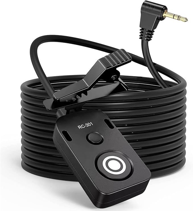 RC301-2.5mm 196.8 "Extended Cable Shutter Release Remote for Fujifilm and Canon Cameras EOS Rebel T8i T8 T7i t6 t6i t1i t2i t3 t3i t4i SL3 2000d 4000d R100 Fuji XT2/3/4/5 XH2S GFX100/S /50 /s