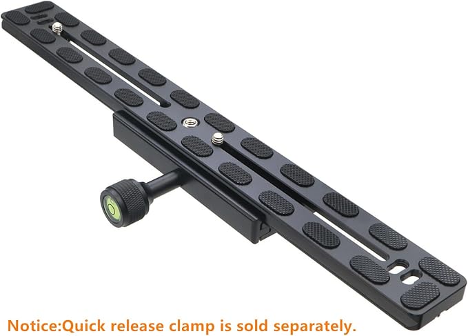 PU-350 350mm Universal Long Quick Release Plate Dual Dovetail Slide Rail with D-Ring Screw for Ball Head Tripod Mount DSLR Camera Arca Swiss Compatible