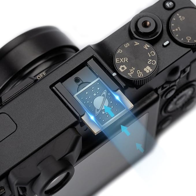 DBZZ Camera Metal Hot Shoe Cover Shutter Buttons Set for Nikon z30/z50/d810/d610 for Fujifilm X100VI X-T30 X-Pro3 X-Pro2 X-E4(Brass Universe Set)