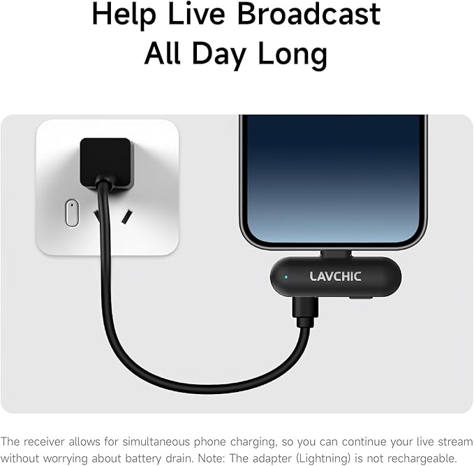 Mini Lavalier Microphone for iPhone Android Computer with Charging Case USB C Phone Mic for Vlogging Video Audio Recording Wireless Microphone AI Noise Reduction