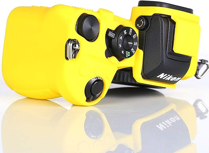 Professional Secure Silicone Camera Case Cover Housing Body Skin for Nikon Z50 Z 50 Mirrorless Digital Camera (Yellow)