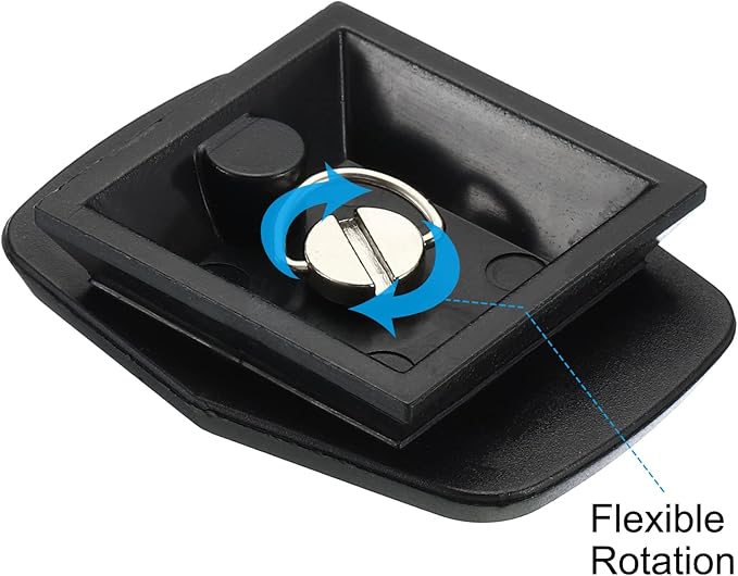 PATIKIL Tripod Quick Release Plate, 44mm 2 Pack Camera Tripod Adapter Mount Parts Replacement Mounting Plate for Tripod Model 2, Black