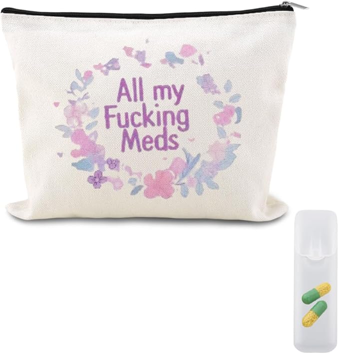 Funny Patient Medical Bag Gift Small Travel Drug Organizer Camping Medicine Bag Pouch Doctor Nurse Technician Pharmacy Gag Gift Practitioner Novelty Gifts for Physician Pharmacist Makeup Cosmetic Bags