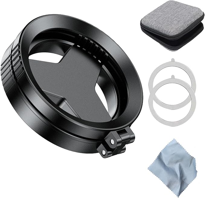 Magnetic CPL Filter for Phone, 52mm Polarizing Lens with Quick Magnetic Mount, Anti-Glare Filter Reduces Reflections, Compatible with iPhone 12-16, for Outdoor Photography Travel Creators