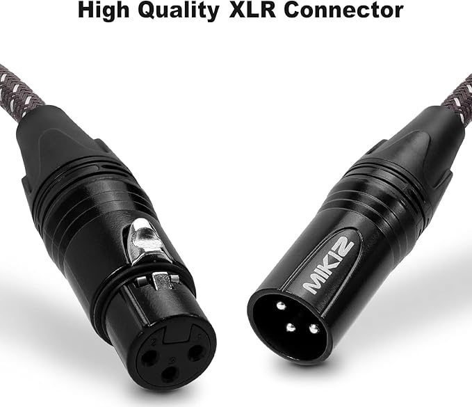 6ft XLR Cables Braided 10 Packs Premium XLR Microphone Cable Male to Female Patch Cable 6 Feet