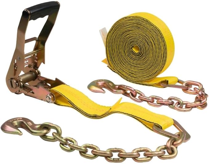 Mytee Products 2 in. x 30 ft. Ratchet Strap with Chain Anchor