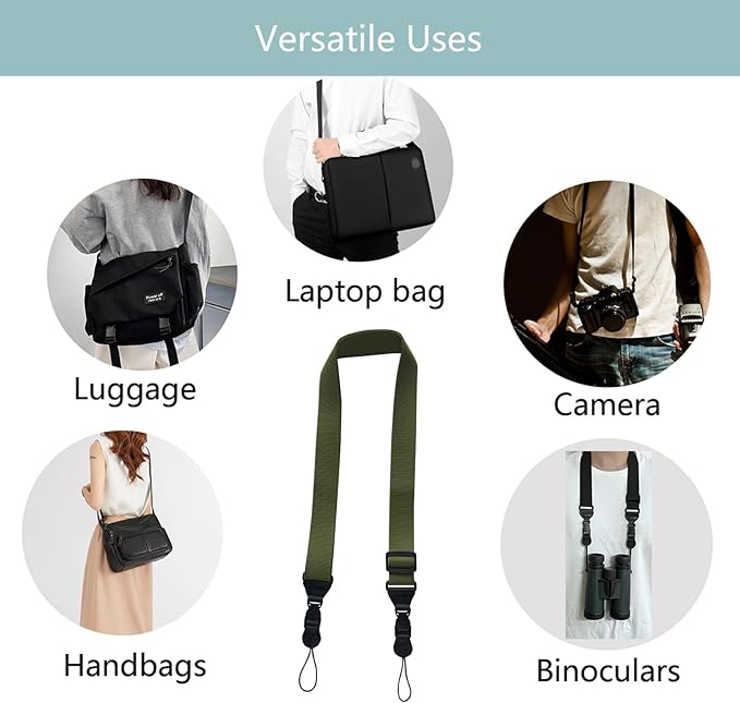 Adjustable Shoulder Strap:Comfortable iPad Strap Nylon Neck Lanyard for iPad/Samsung Tablet Case,Camera Binocular Crossbody Laptop Luggage Bag(Army Green)