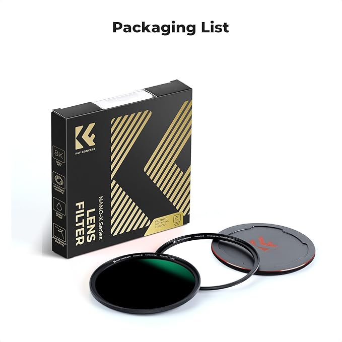 K&F CONCEPT 77mm Magnetic ND1000 Lens Filter (10-Stop Fixed Neutral Density) Magnetic Basic Ring + Filter Cap with 28 Multi-Layer Coatings for Camera Lens (Nano-X Series)