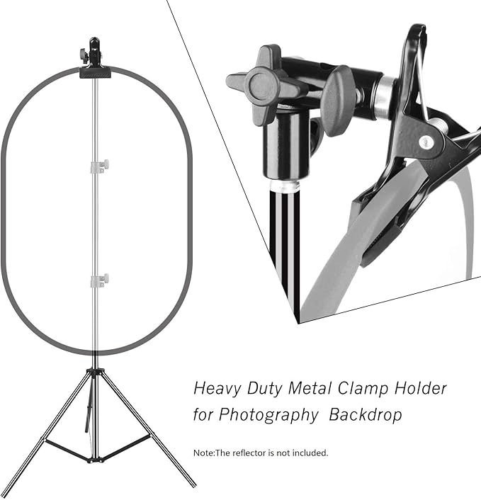 EMART 8.5FT Photography Green Screen Background Disc Reflector Light Stand with 5/8" Heavy Duty Clamp Holder, for Diffuser, Pop Up Backdrop, Photo Shooting, Video Studio, Lighting Umbrella