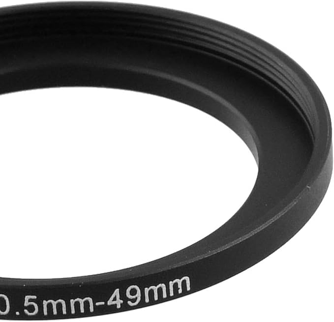 uxcell Filter Ring Step Up Adapter, Metal Camera Lens 40.5mm-49mm Camera Stepping Rings, Aluminum 40.5mm Male 49mm Female Filter Adapter Ring for Camera Lenses Hood, Black