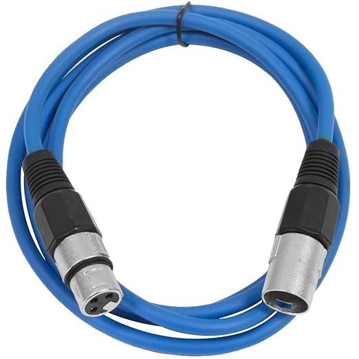SEISMIC AUDIO - SAXLX-6 - 6 Pack of 6' Multiple Color XLR Male to XLR Female Patch Cables - Balanced - 6 Foot Patch Cords