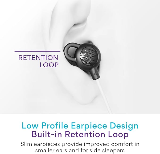 MEE audio SleepTones USB-C Wired Sleep Earbuds for Side Sleepers with Lightweight Low-Profile Silicone Earpieces, Noise Reduction Sleeping Headphones with Built-in Mic & Volume Controls (USB Type C)