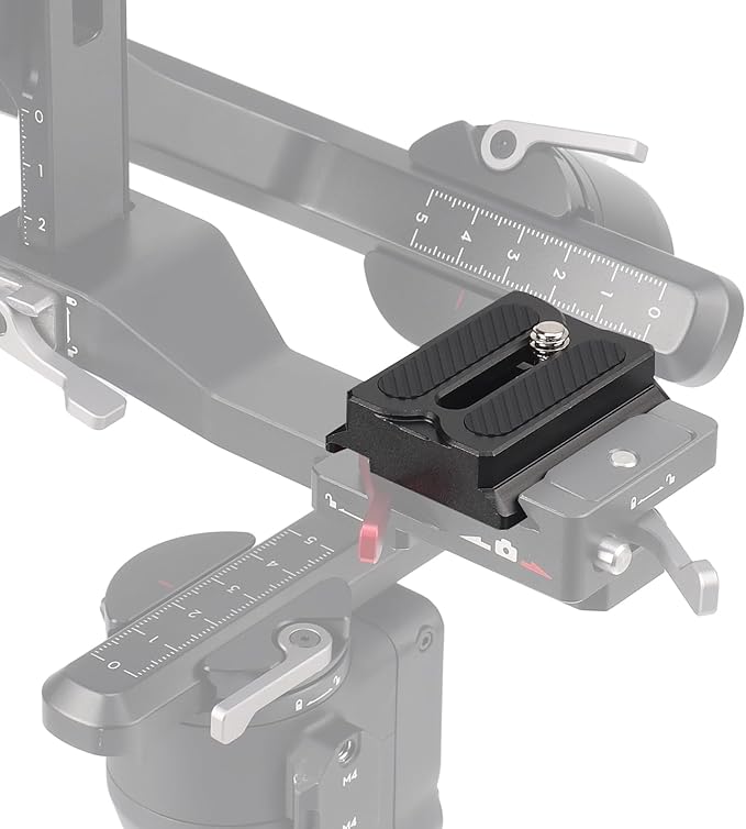 FocusFoto Upper Quick Release Baseplate QR Plate for DJI Ronin RS 3 Mini/RS 4 Mini Gimbal Stabilizer, Compatible with RS 2/RSC 2/RS 3/RS 3 Pro/RS 4/RS 4 Pro Arca-Swiss Standard Camera Tripod Ball Head