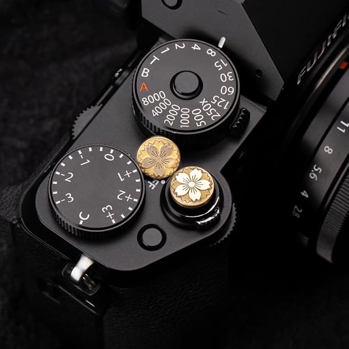 DBZZ Camera Shutter Button for Fuji X-T5 X-T3ii X-T200 X-T4 (2 Brass)