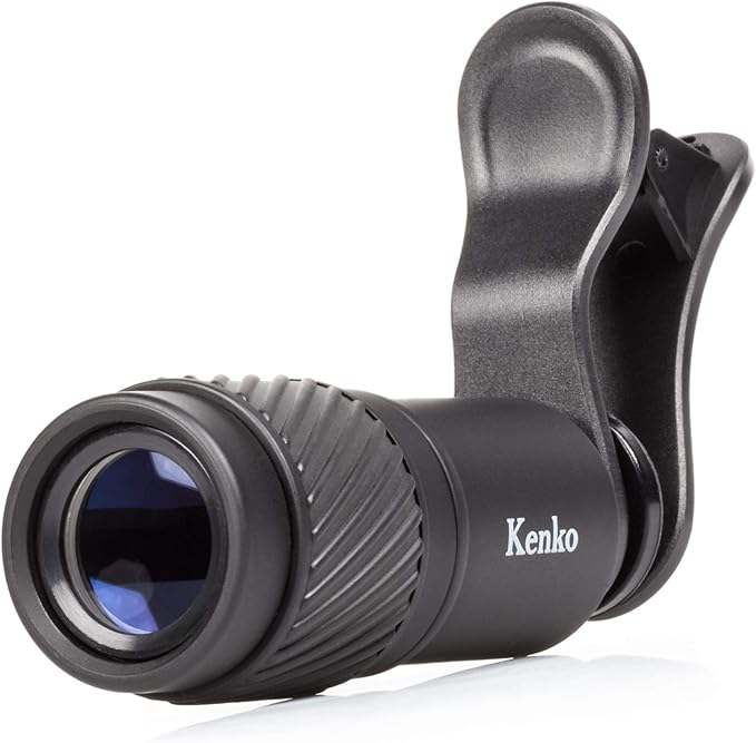 Kenko Real PRO Multi-Coated Glass Real PRO 7X Telephoto Clip Lens & Monocular for Mobile Devices, Black (KRP-7T)