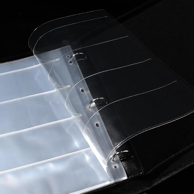 30PCS 120 Film Negative Sleeves Acid Free Archival Film Negative Storage for 120 film Can Hold 16 Pieces of 6×4.5 CM 12 Pieces of 6×6 CM Per Page Compatible with 3-Ring Binders for Organizing 120 Film