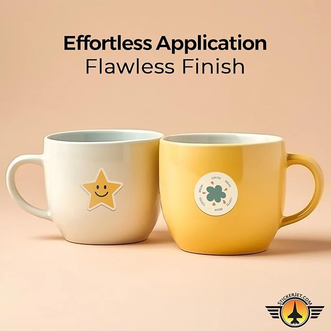 StickerJet Personalized Vinyl Stickers - Customize with Your Photo, Logo or Design - Fade Resistant and Waterproof Custom Decals for Logo, Branding, Packaging