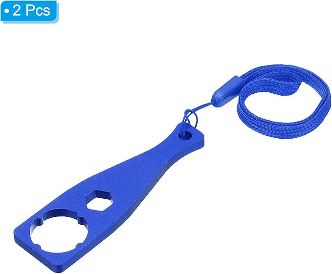 PATIKIL Camera Screw Spanner, 2 Pack Aluminium Alloy Camera Tighten Knob Bolt Nut Screw Wrench with Lanyard for Action Camera, Blue