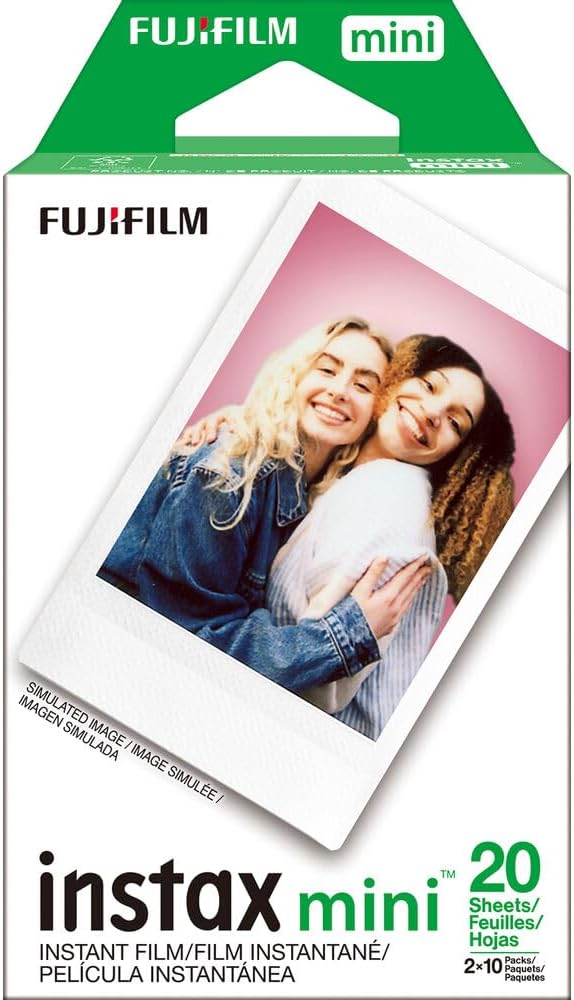 Fujifilm Instax Mini Instant Camera Film (80 Photo Exposure) Bundle with 6AVE Microfiber Cleaning Cloth