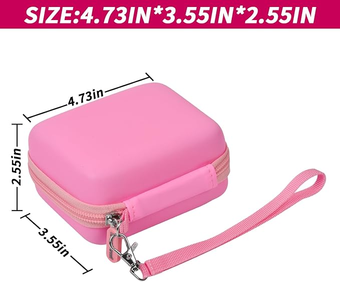 Digital Camera Case Compatible with CAMKORY/ for Lecnippy/ for Lecran/ for KODAK PIXPRO/ for Qumcou/ for WONNIE Point & Shoot Cameras, Small Compact Camera Pouch for SD Card Accessories -Light Pink
