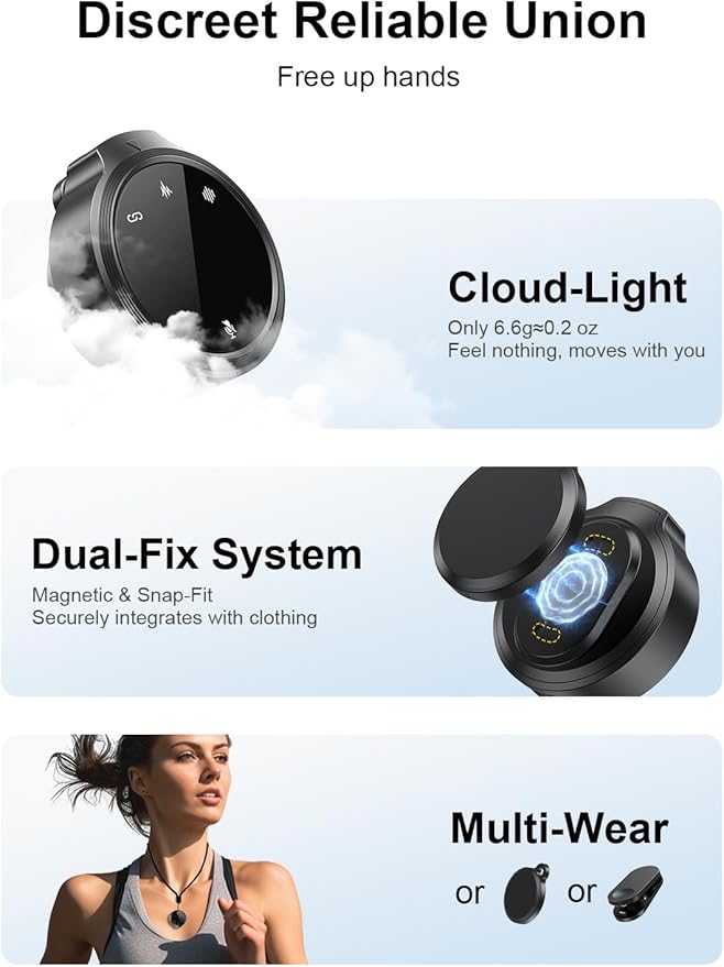Wireless Lavalier Microphone for iPhone/Android/PC, LED Indicator Lapel Mic with 42H Charging Case, Noise Reduction, Magnetic, 328ft Mini Microphone for Video Recording, Interviews, TikTok, YouTube