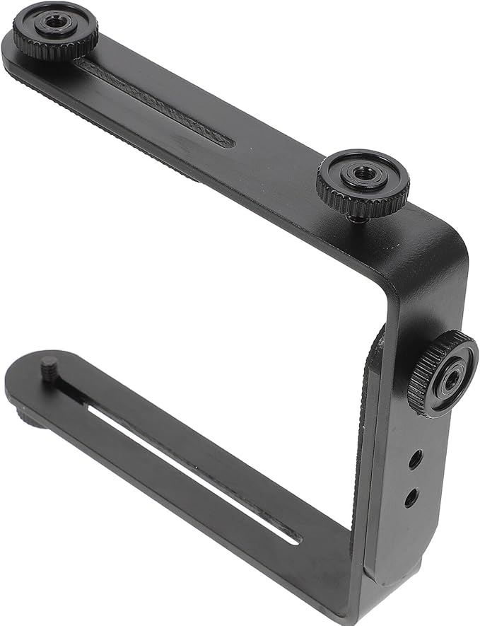 NOLITOY Shape Flash Light Bracket Matte Metal Holder for DSLR Camcorder Speedlight with Screw and Nuts Stable and Non-Slip Camera Mount for Photography Lighting Equipment